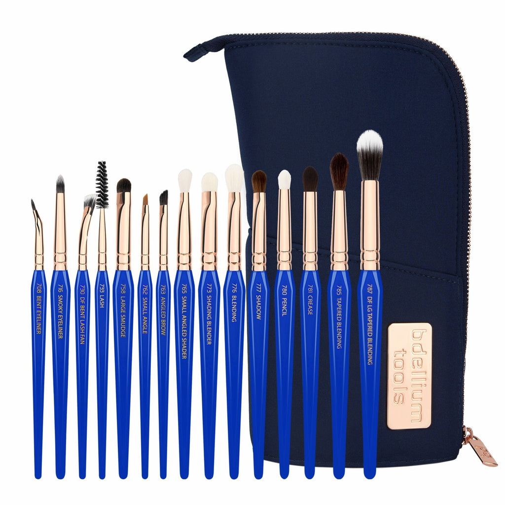 Bdellium Golden Triangle Eyes Only Complete 15pc. Brush Set with Pouch