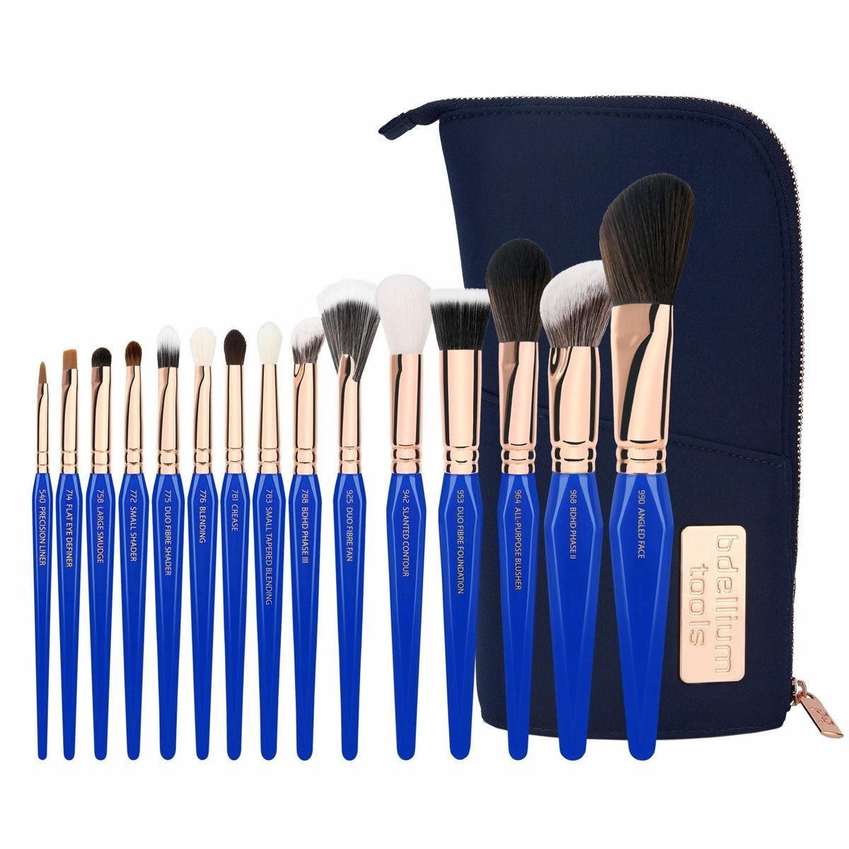 Bdellium Golden Triangle Phase III Complete 15pc. Brush Set with Pouch