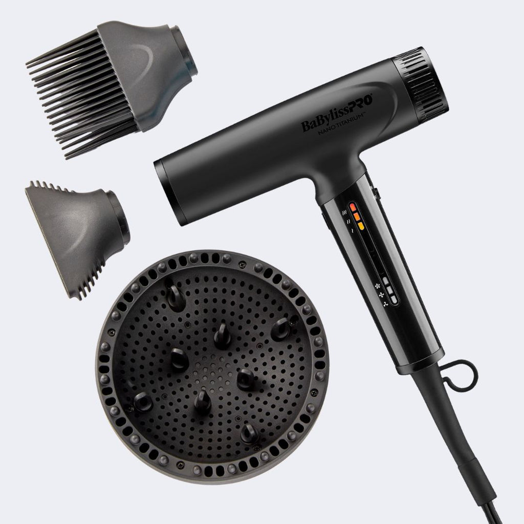 Babyliss Nano Titanium Matte Black Light Ionic High-Speed Dryer