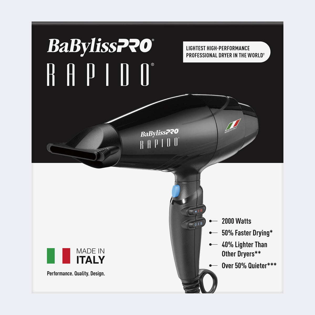 Babyliss PRO Rapido Dryer (Black)