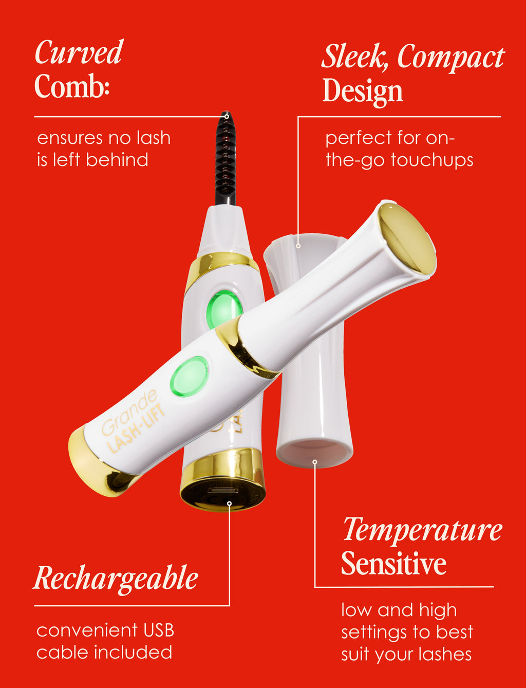 Grande Cosmetics Lift Heated Lash Curler