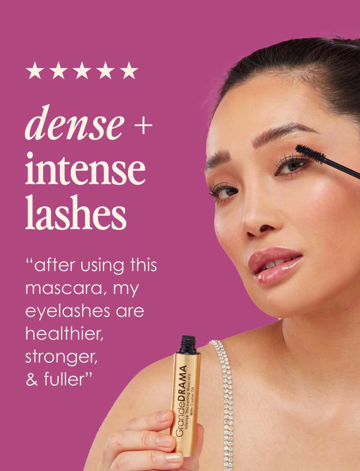 Grande Cosmetics GrandeDRAMA Intense Thickening Mascara with Castor Oil