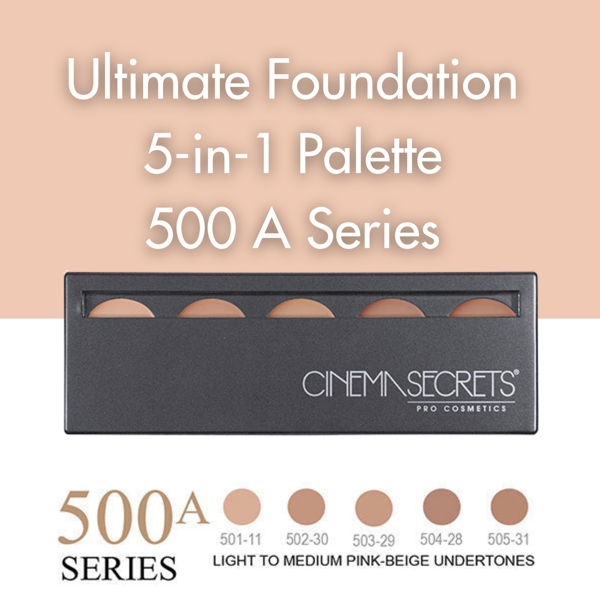 Cinema Secrets Ultimate Foundation 5-in-1 Pro Palette 500B Series