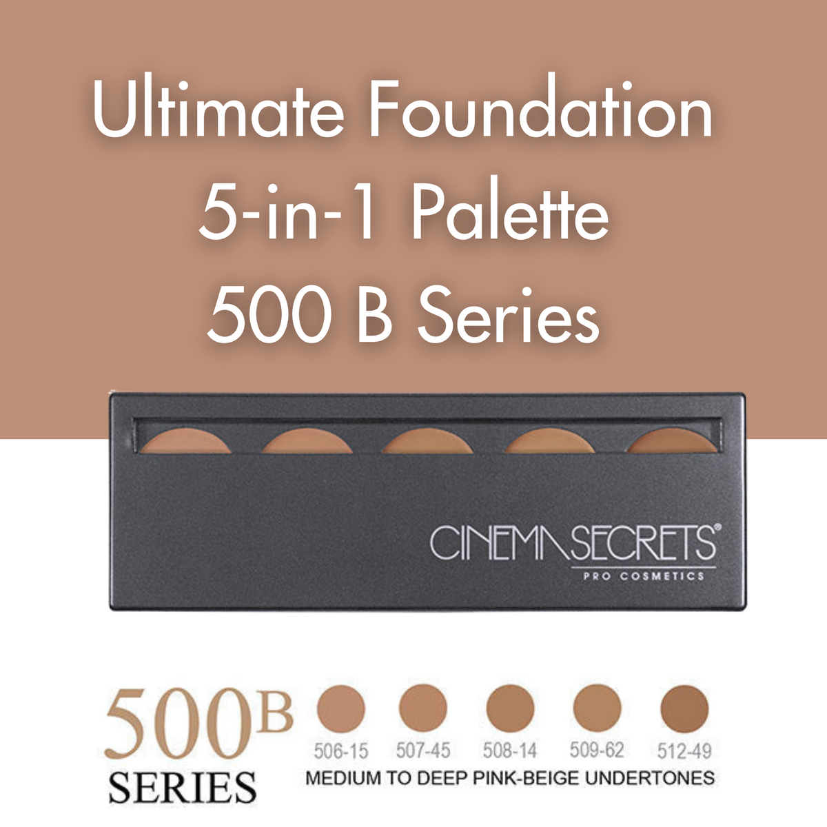 Cinema Secrets Ultimate Foundation 5-in-1 Pro Palette 500A Series