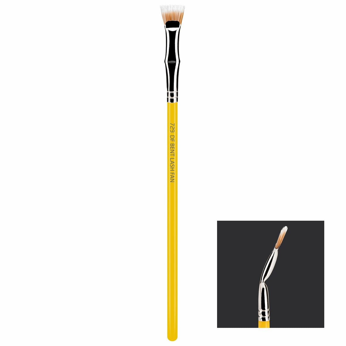 Bdellium Yellow 729 Studio Duet Bent Mascara Fan Brush