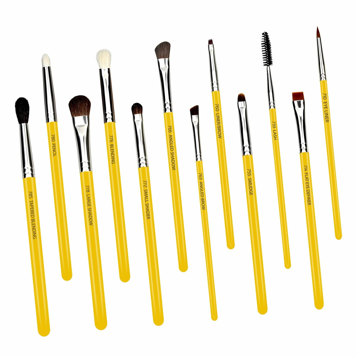 Bdellium 12 Piece Eyes Brush Set with Roll-up Pouch