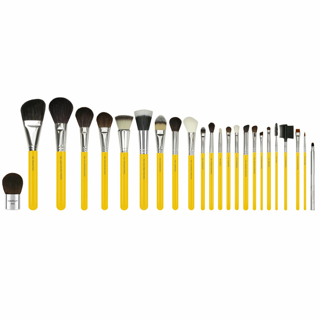Bdellium 24 Piece Luxury Brush Set with Roll-up Pouch