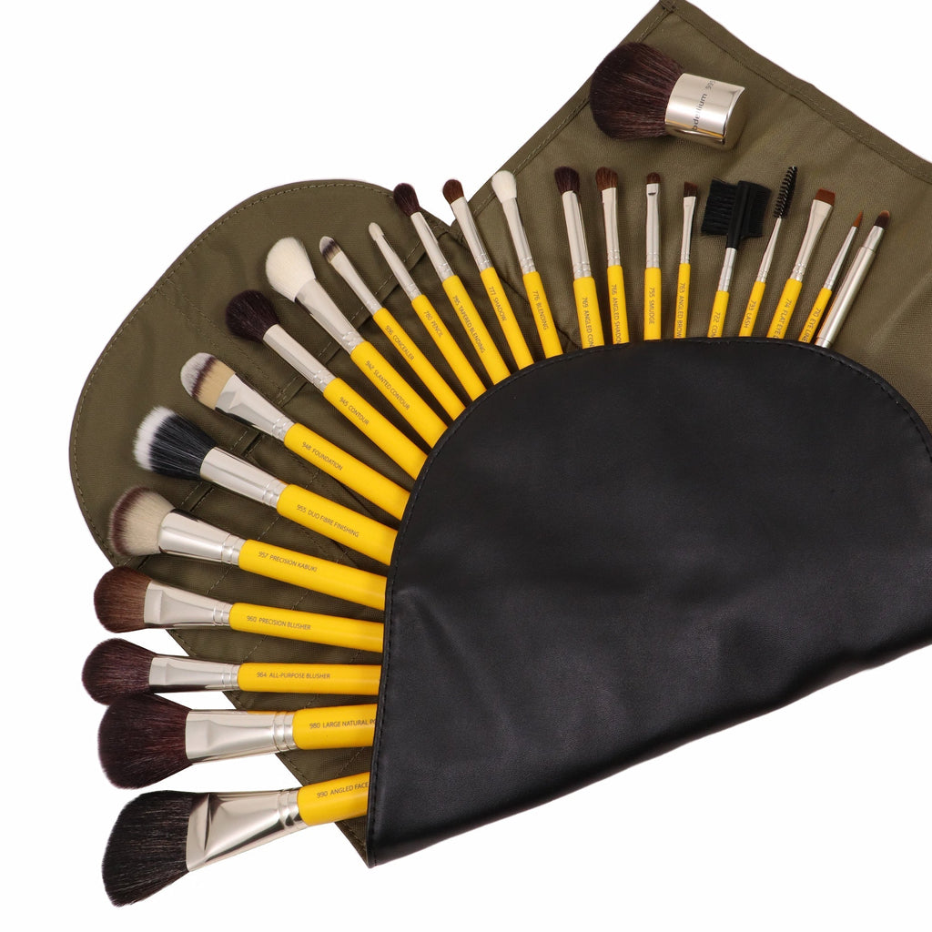 Bdellium 24 Piece Luxury Brush Set with Roll-up Pouch