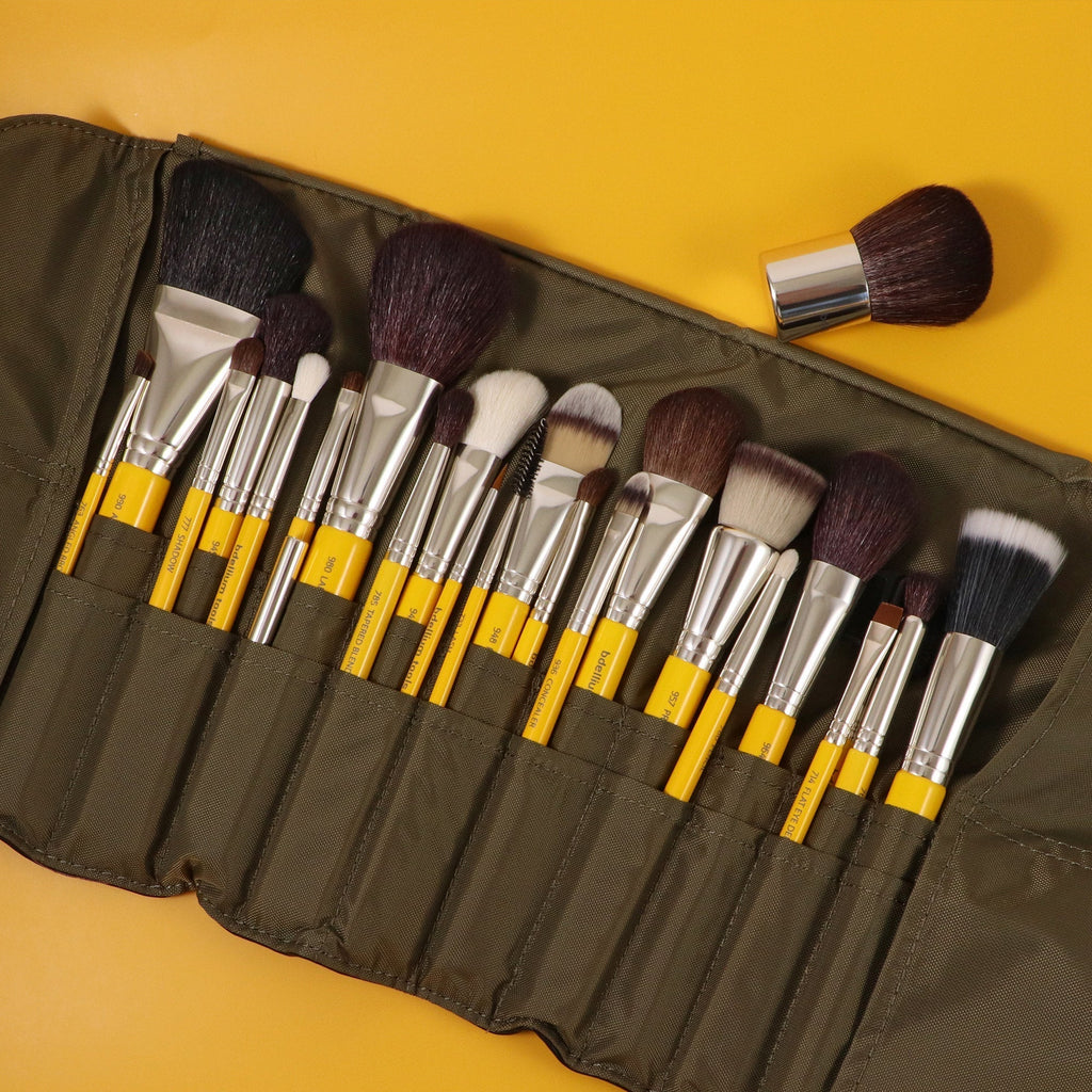 Bdellium 24 Piece Luxury Brush Set with Roll-up Pouch