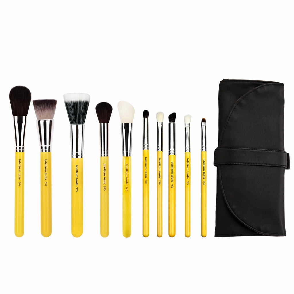 Bdellium 10 Piece Mineral Brush Set with Roll-up Pouch
