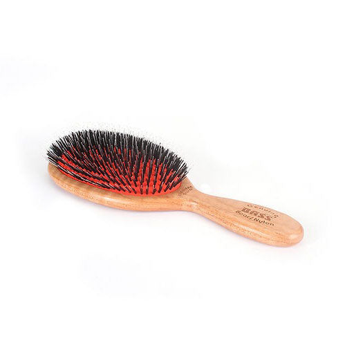 Bass Brushes Premiere Series Grande Oval with Ultra Premium Natural Bristle + Nylon Pin