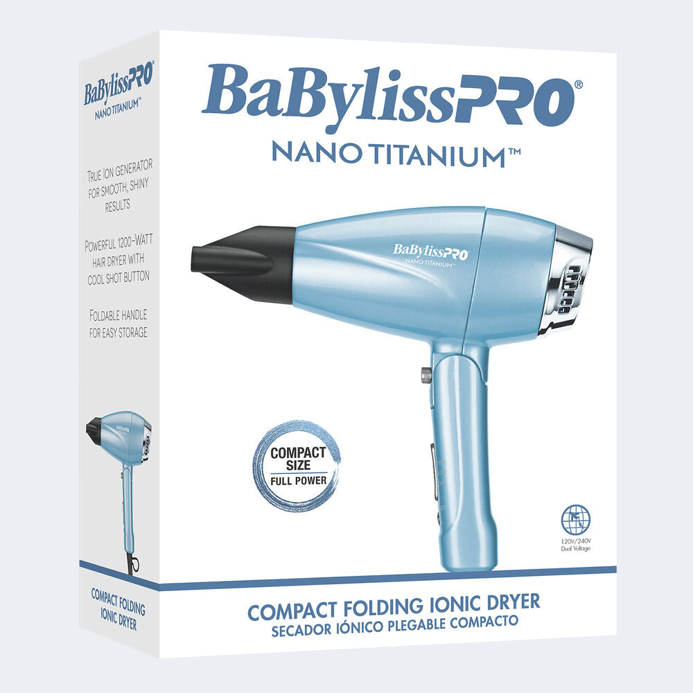 Babyliss Nano Titanium Compact Folding Ionic Dryer