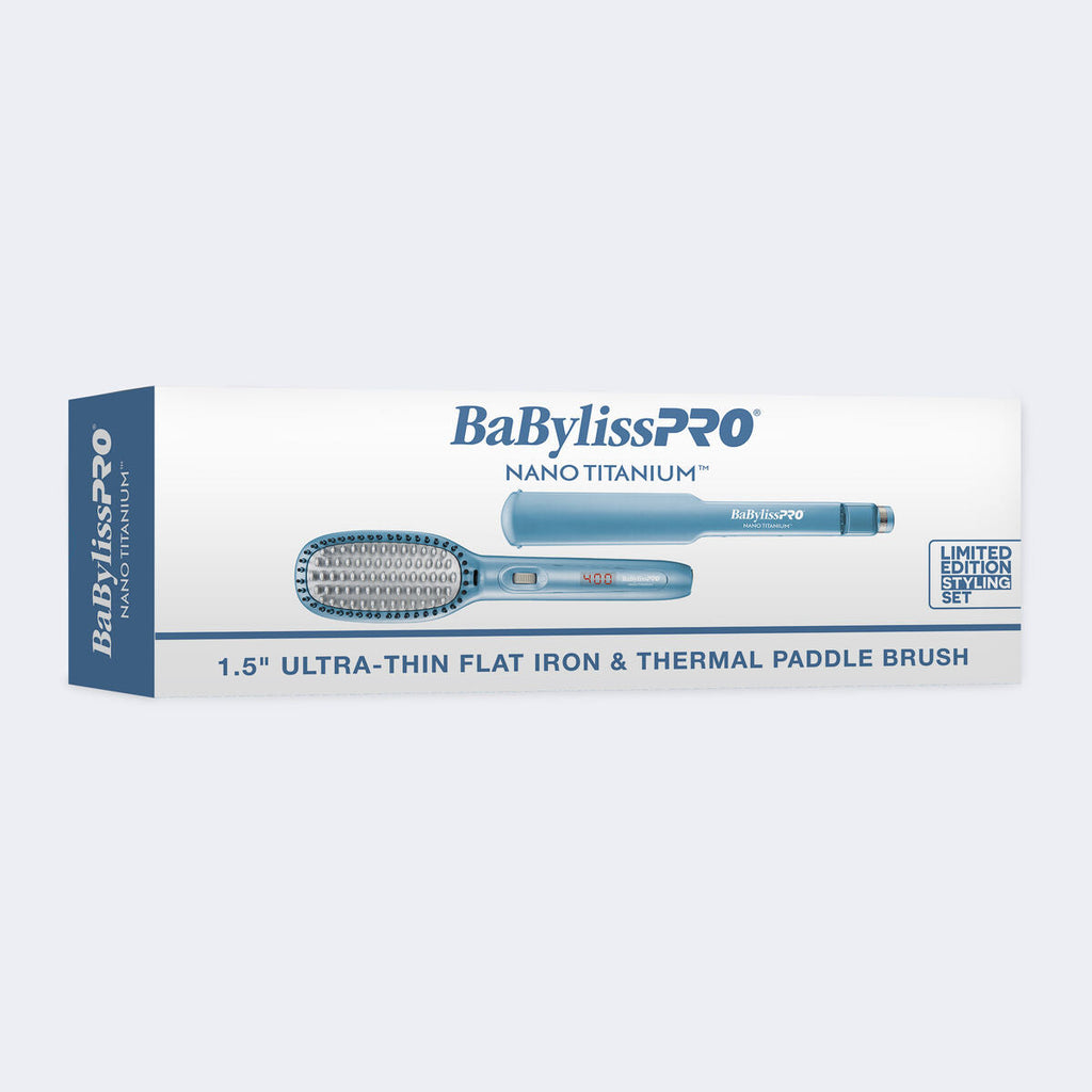 Babyliss PRO® 1½" Ultra-Thin Straightener & Thermal Paddle Brush Prepack