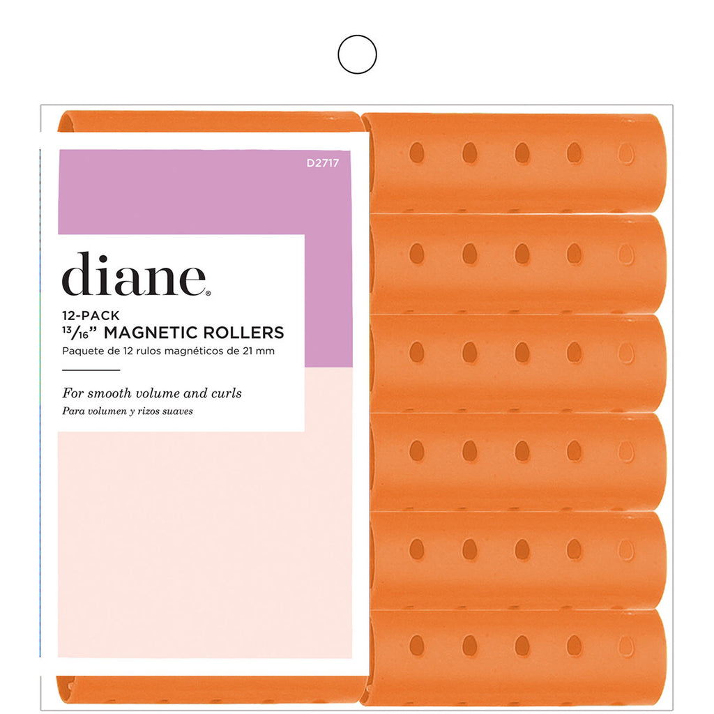 Fromm Diane 2717 Orange 13/16" Magnetic Rollers 12-Pack