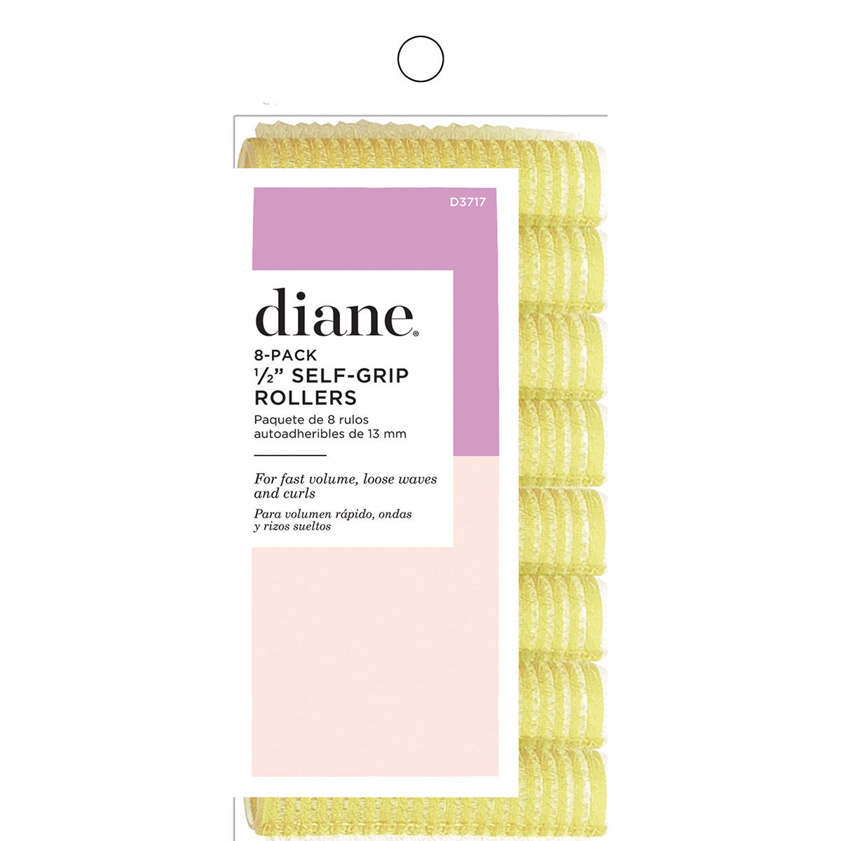 Fromm Diane D3717 Self Grip Rollers 1/2" Yellow 8pk