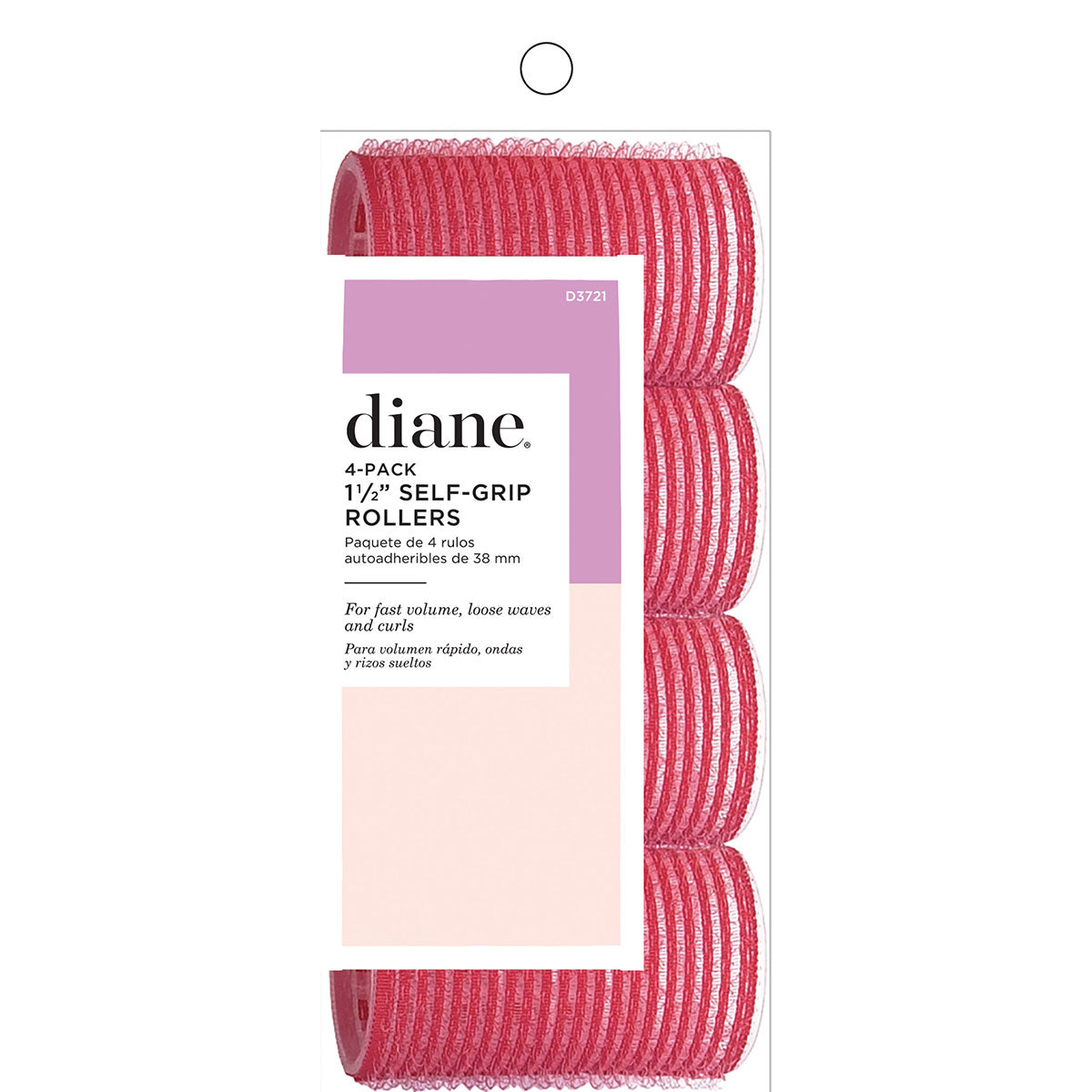Fromm Diane D3721 Self Grip Rollers 1 1/2" Red 4pk