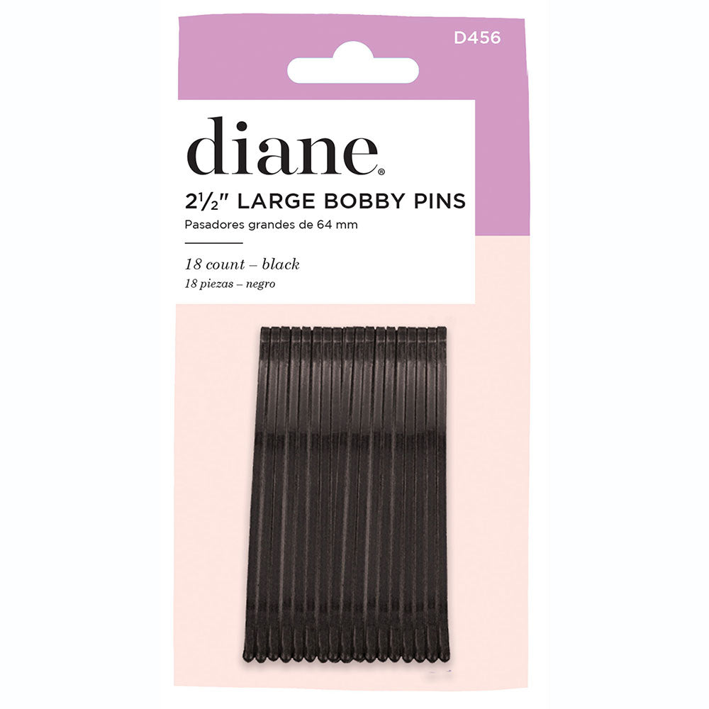 Fromm Diane 456 Large Bobby Pins 2 1/2 Inch Black 18pk