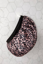 Fromm Diane D7324 Premium Silky Satin Bonnet 2pk - Leopard and Black