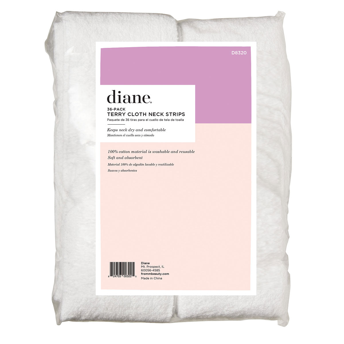 Fromm Diane D8320 Terry Cloth Neck Strip 36pk