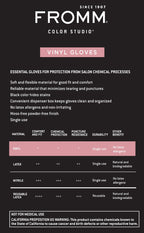 Fromm Diane D8361 Medium Vinyl Powder Free Gloves Black 100pk