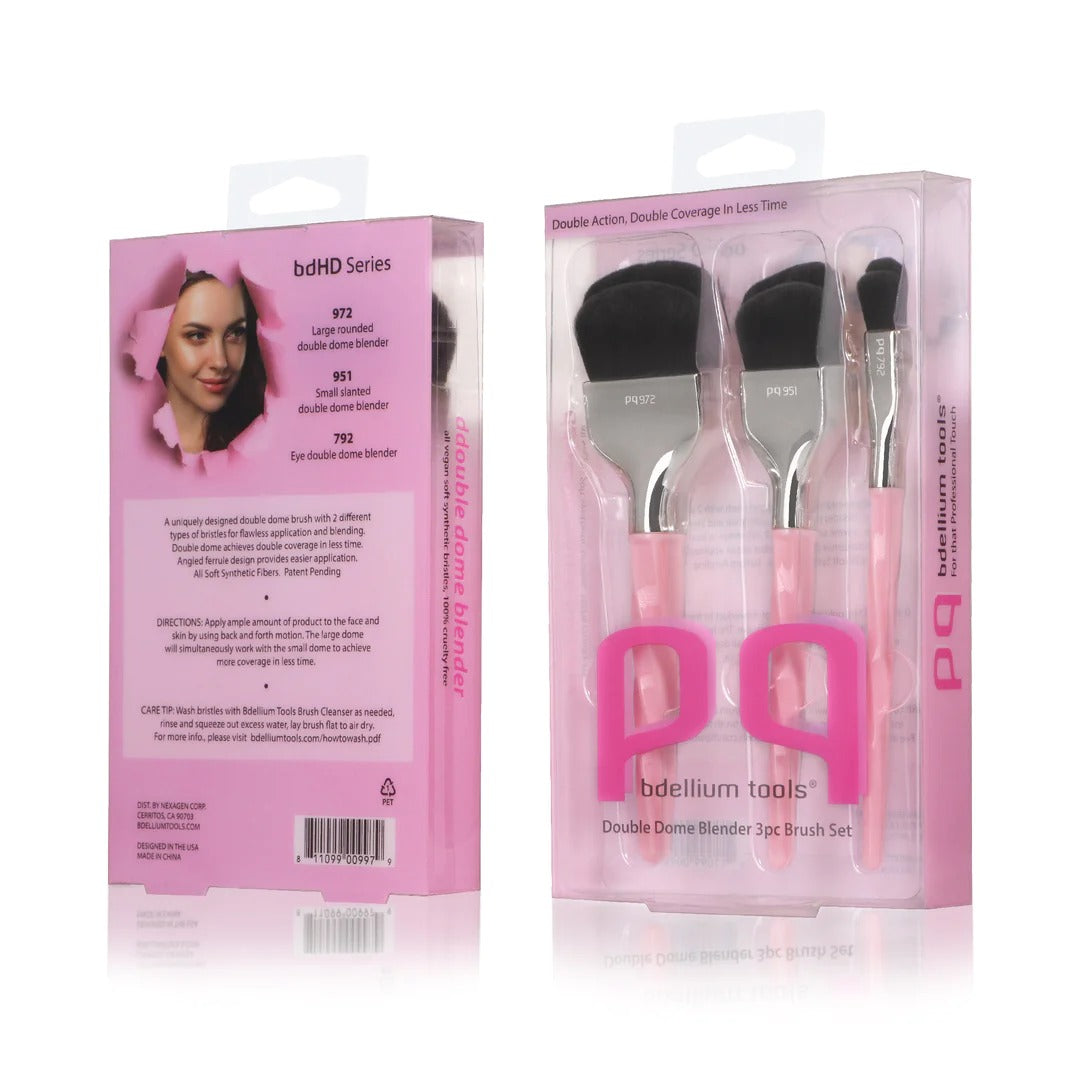 Bdellium Double Dome Blender 3PC Brush Set