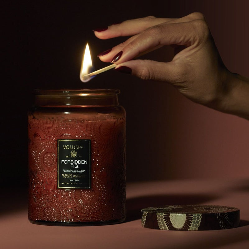 Voluspa Forbidden Fig Large Jar Candle 18oz