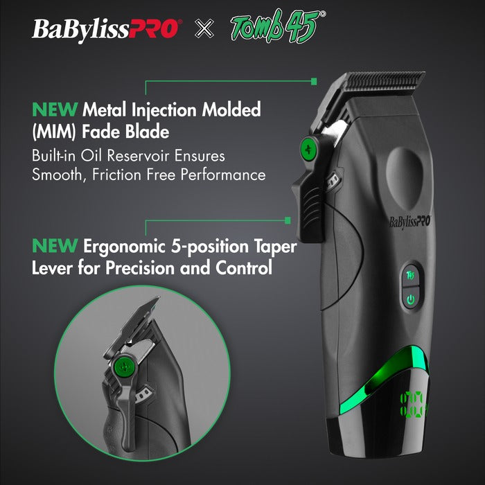 BaBylissPRO® x Tomb45® Wireless-Charging Clipper (Charging Pad NOT Included)