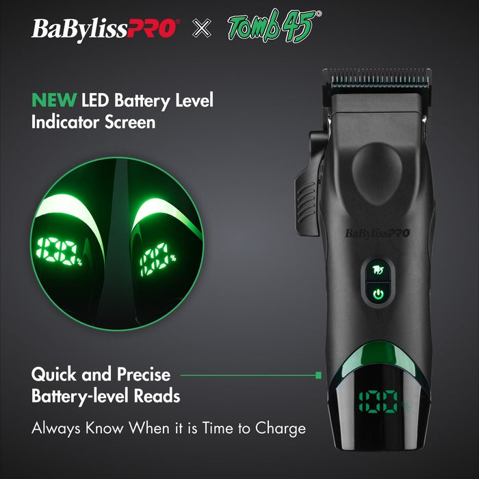 BaBylissPRO® x Tomb45® Wireless-Charging Clipper (Charging Pad NOT Included)