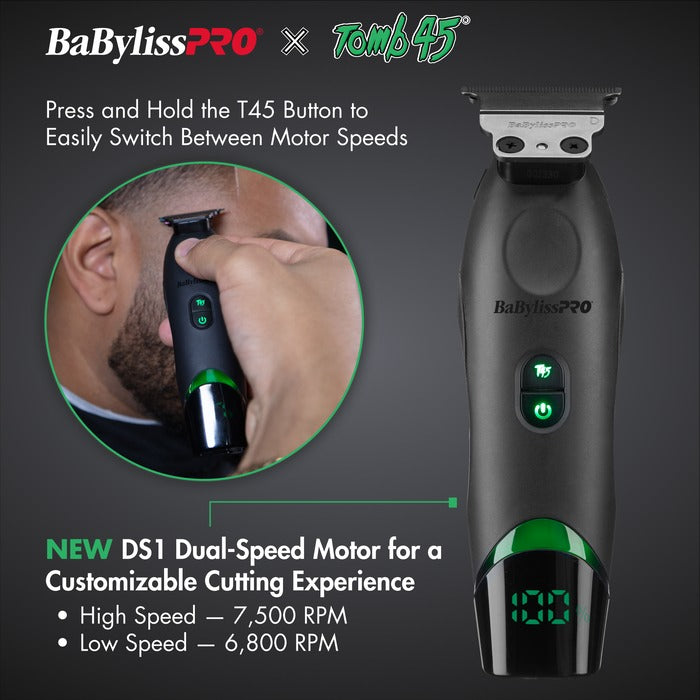 BaBylissPRO® x Tomb45® Wireless-Charging Trimmer (Charging Pad NOT Included)