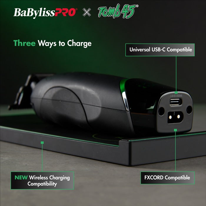 BaBylissPRO® x Tomb45® Wireless-Charging Trimmer (Charging Pad NOT Included)