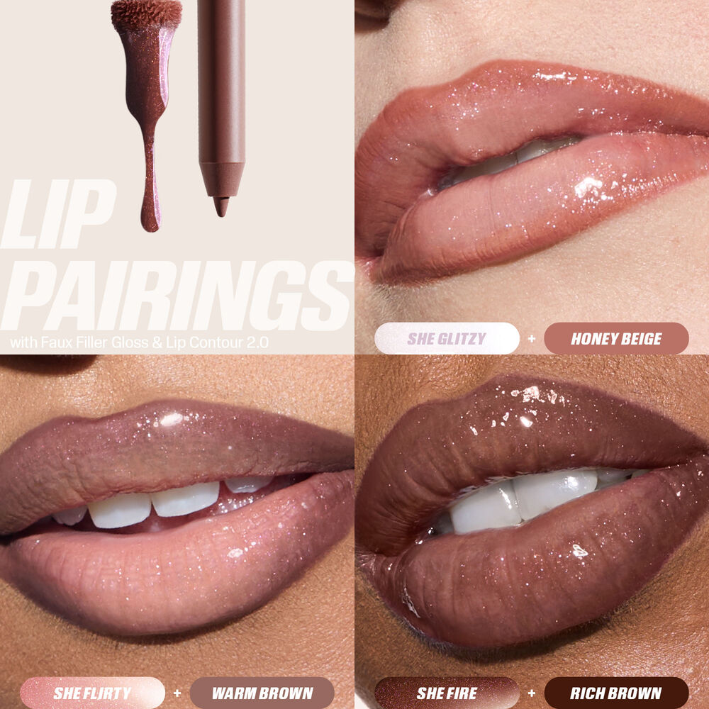 Huda Beauty Icy Nude FAUX FILLER Lip Gloss