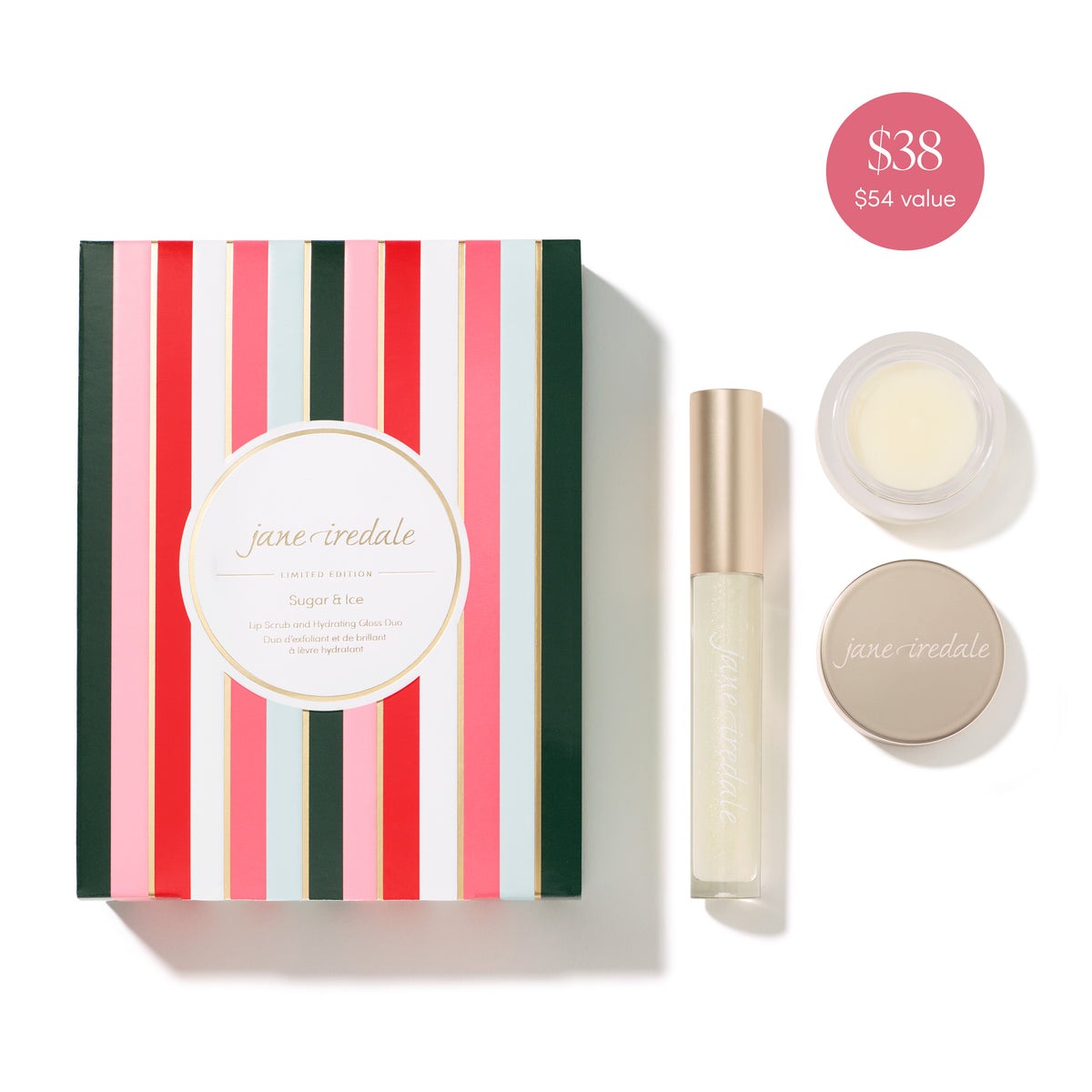 Jane Iredale Sugar & Ice Lip Scrub and Hydrating Gloss Duo