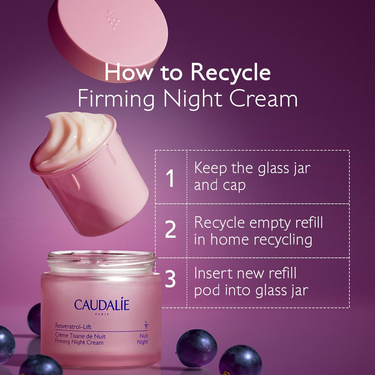 Caudalie Resveratrol-Lift Firming Night Cream Refill 1.6oz