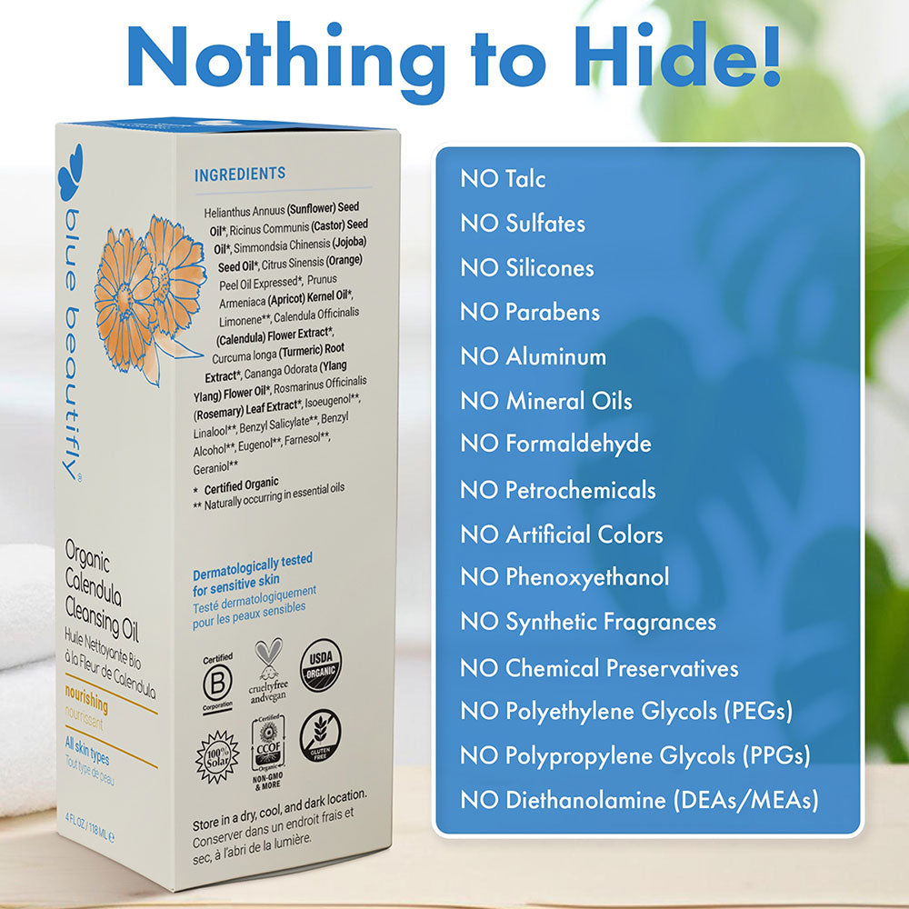 Blue Beautifly Organic Calendula Cleansing Oil 4oz