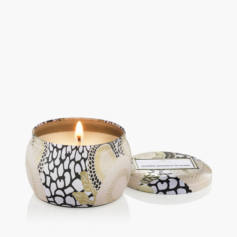 Voluspa Jasmine Midnight Blooms Mini Tin Candle 4oz