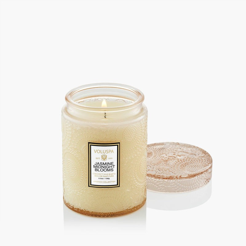 Voluspa Jasmine Midnight Blooms Small Jar Candle 5.5oz