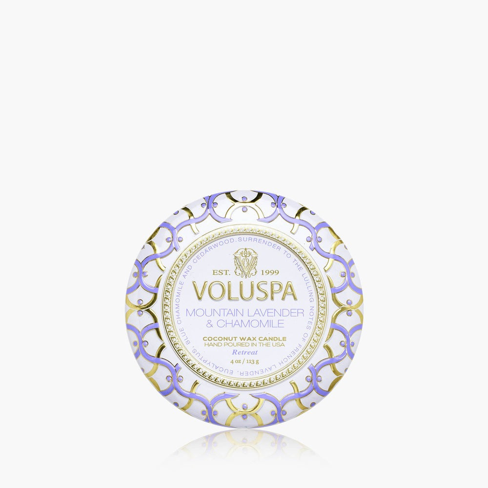 Voluspa Mountain Lavender & Chamomile Mini Tin Candle 4oz