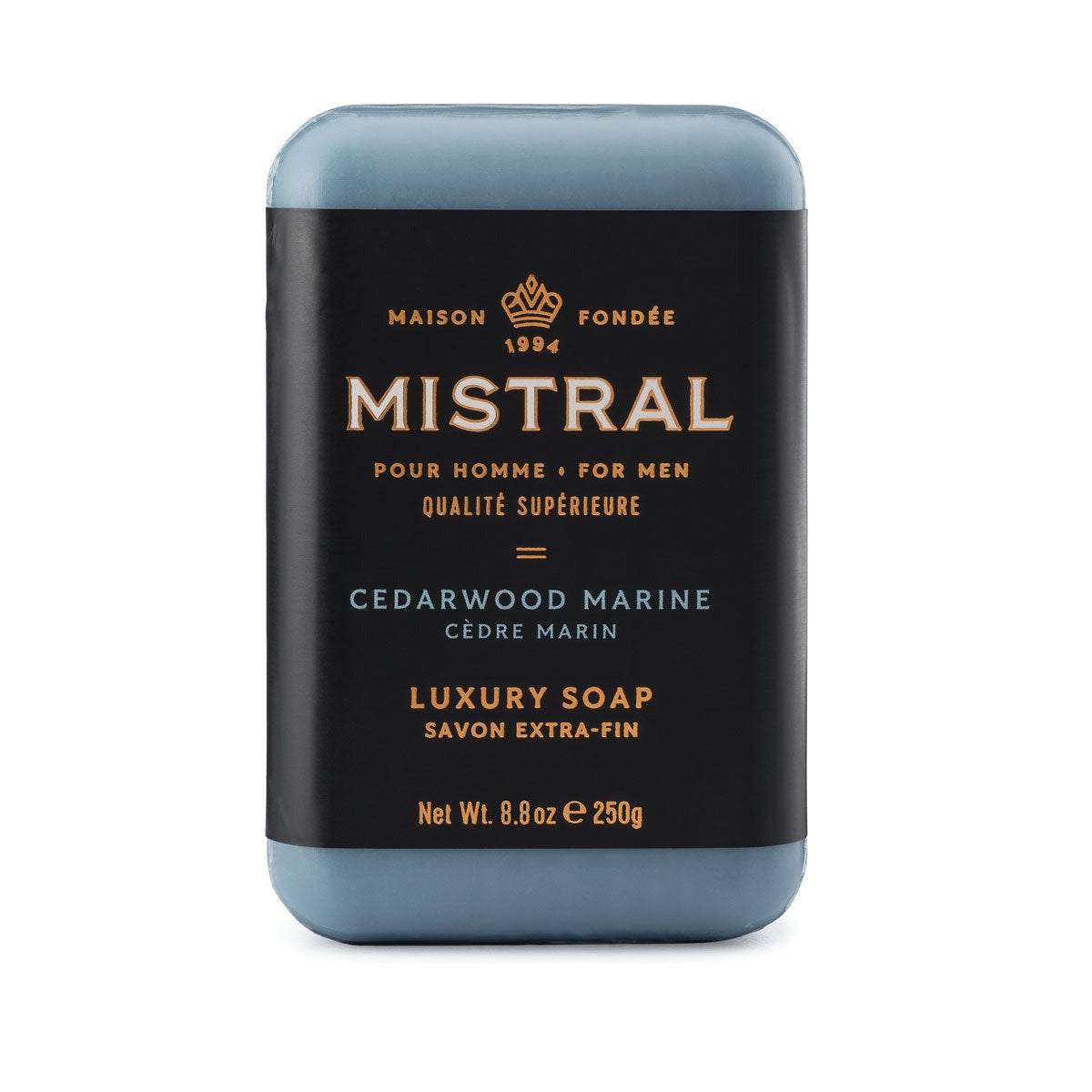Mistral For Men Luxury Bar Soap 8.8oz - CEDARWOOD MARIN