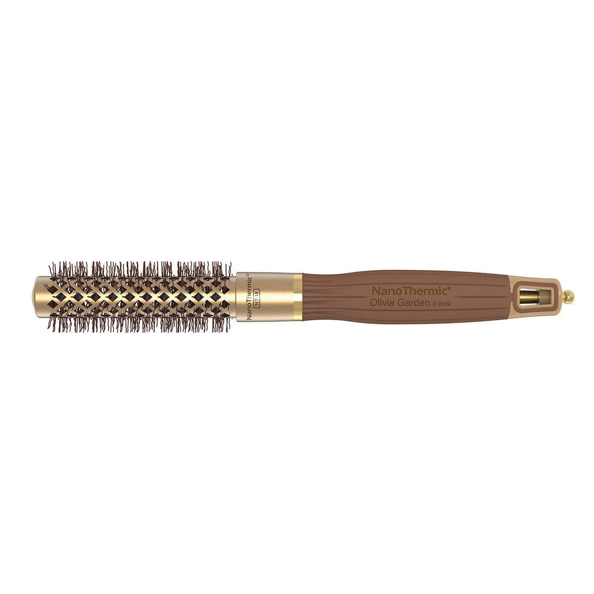 Olivia Garden NanoThermic Ceramic + Ion Round Brush - 3/4" (NT-18)