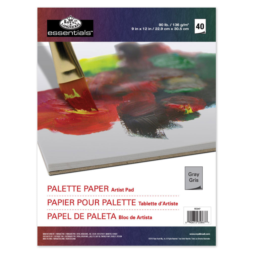Royal & Langnickel RD347 Gray Palette Paper 9x12 40 sheets