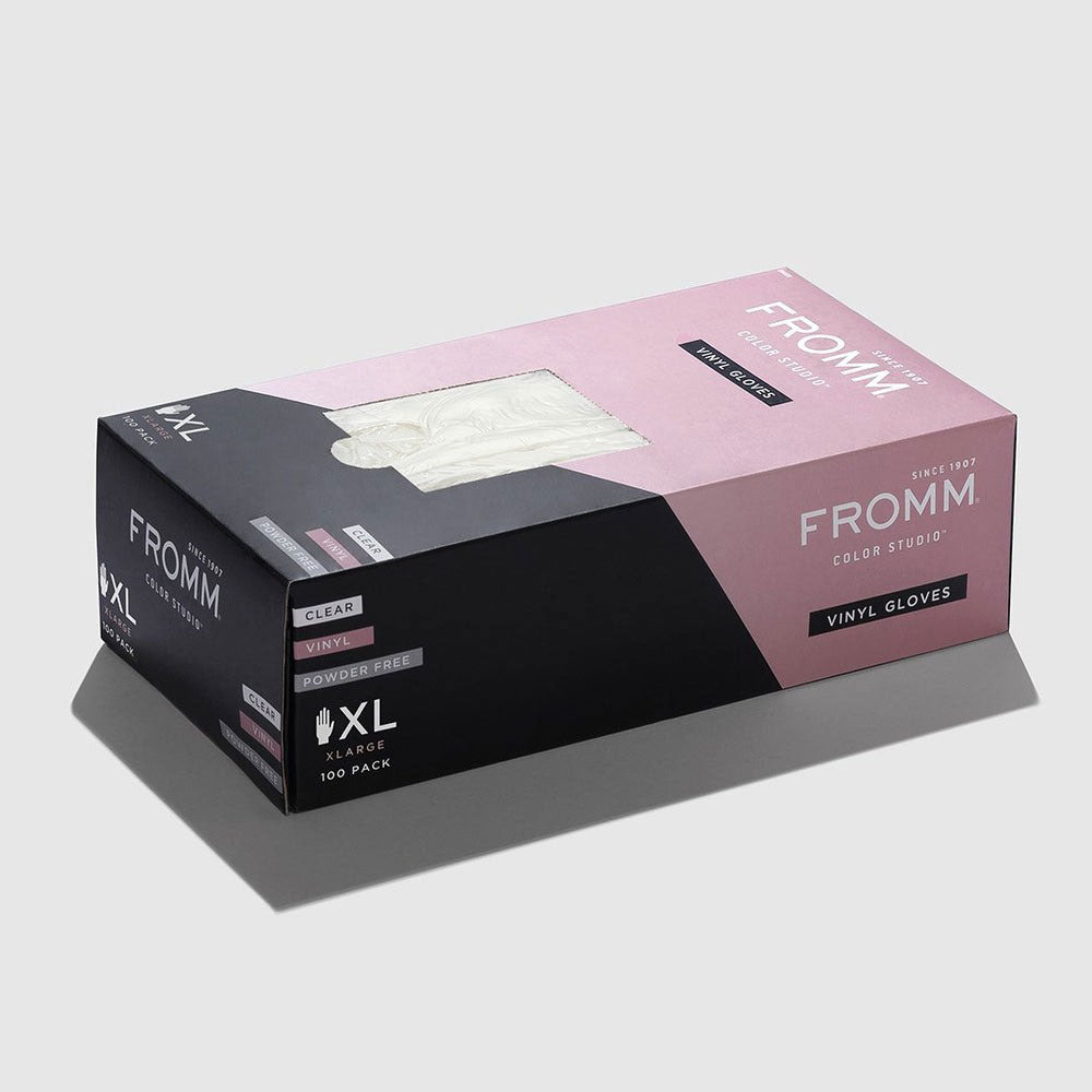 Fromm Diane D8023 XLarge Vinyl Powder Free Gloves Clear 100pk
