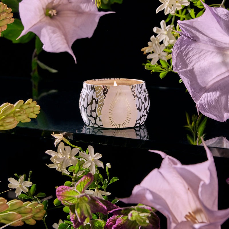 Voluspa Jasmine Midnight Blooms Mini Tin Candle 4oz