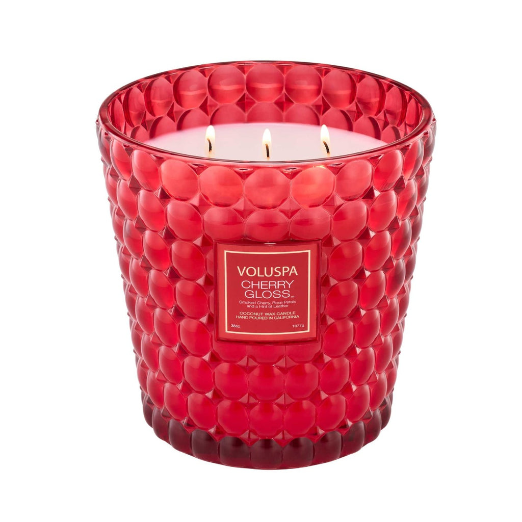 Voluspa Cherry Gloss 3 Wick Hearth Candle 38oz