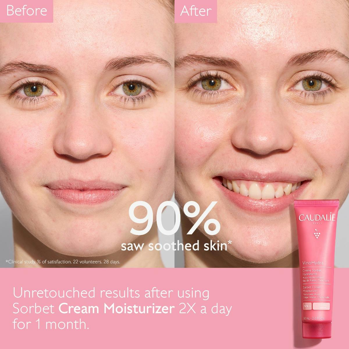 Caudalie VinoHydra Sorbet Cream Moisturizer with Hyaluronic Acid 2oz