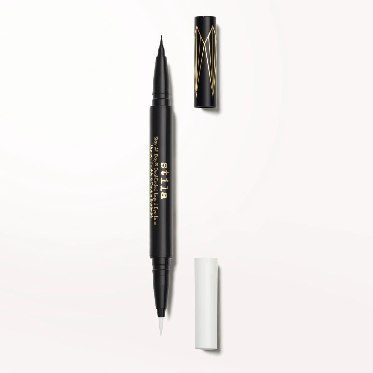 Stila Stay All Day® Dual-Ended Liquid Eye Liner: Two Colors - Intense Black / Snow