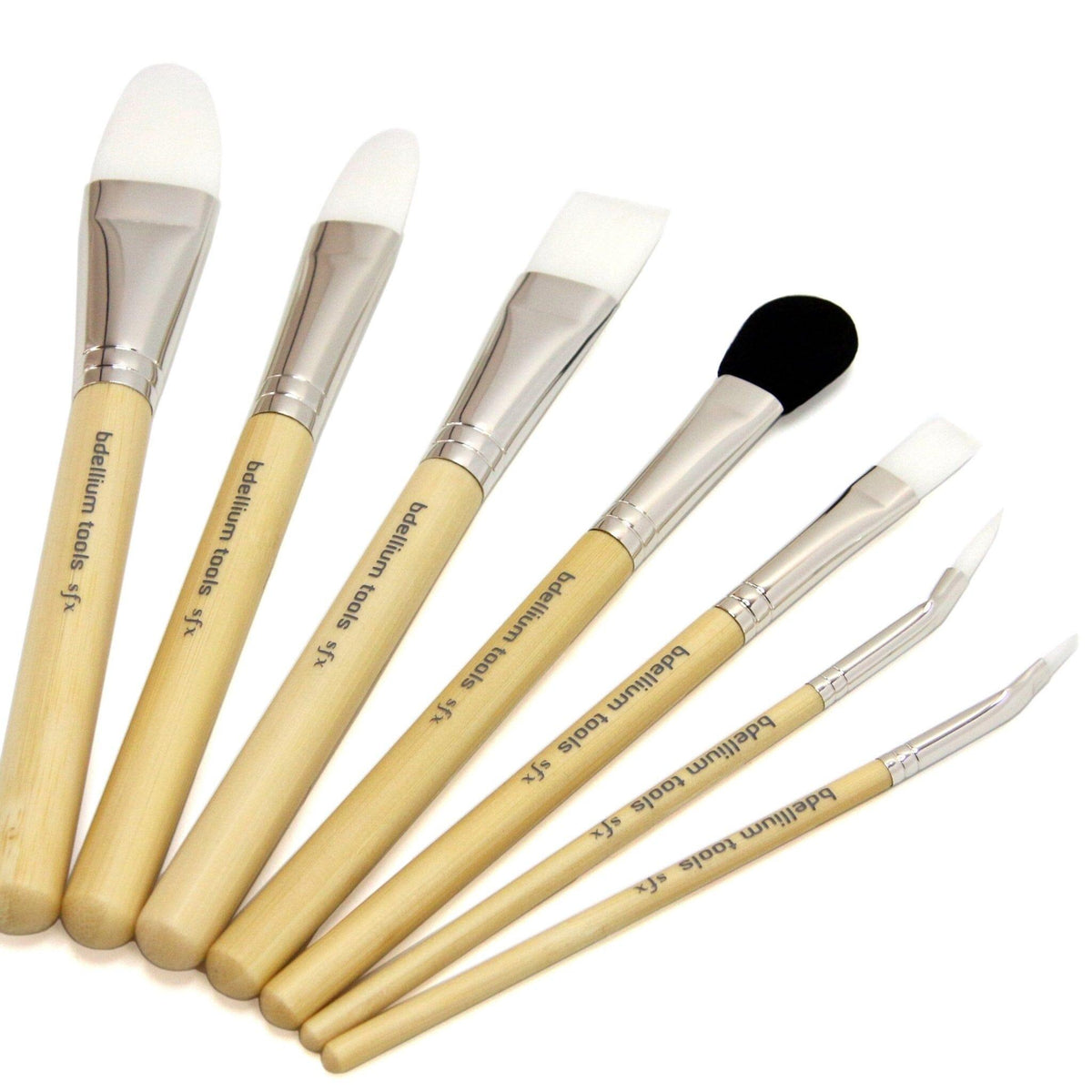 Bdellium SFX Glue Brush 7 Piece Brush Set with Ziplock Pouch