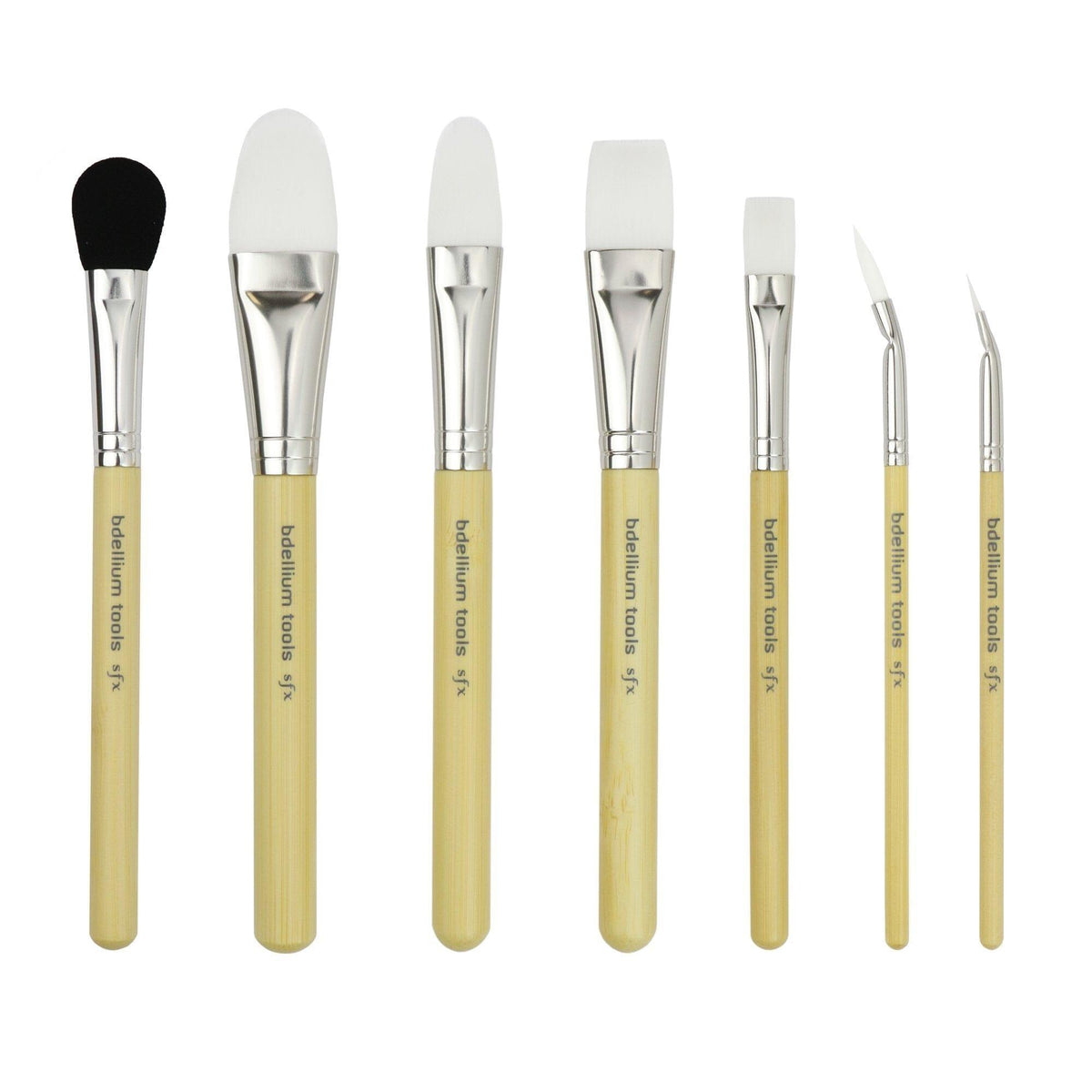 Bdellium SFX Glue Brush 7 Piece Brush Set with Ziplock Pouch
