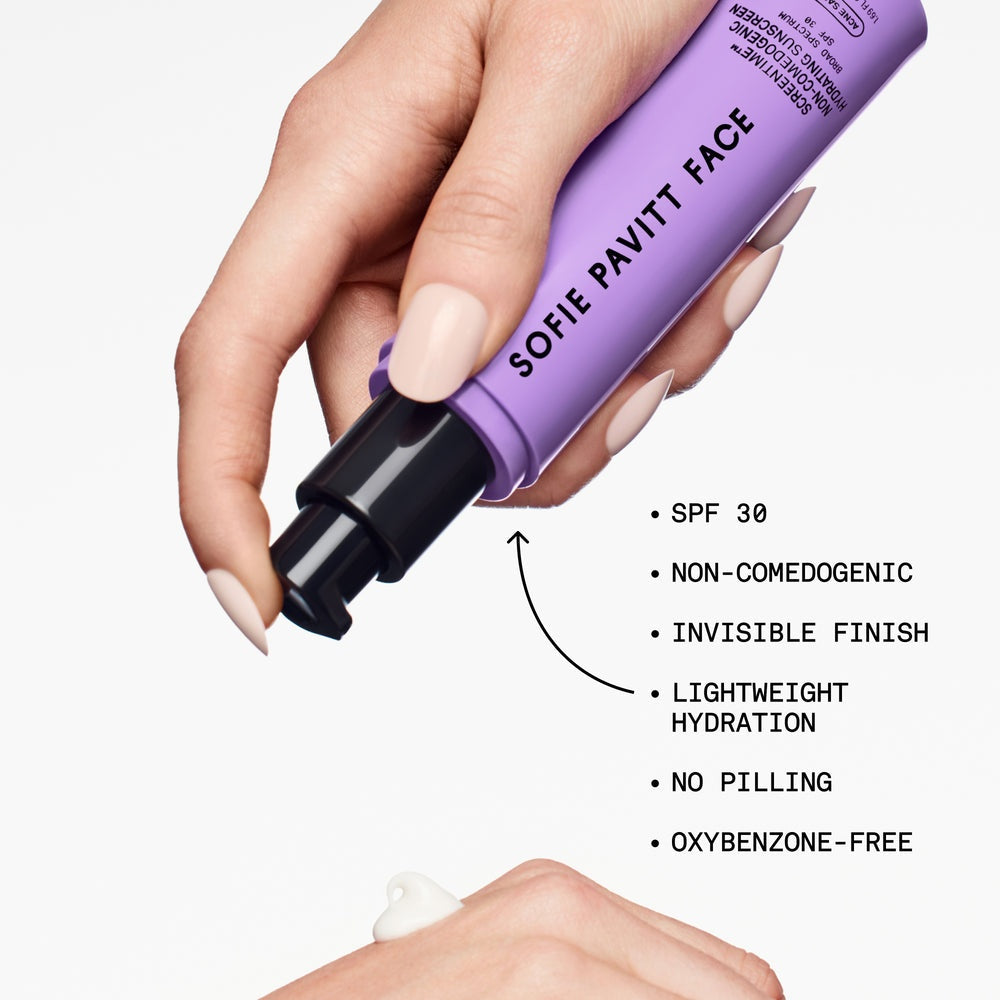 SOFIE PAVITT FACE Screentime Non-Comedogenic Hydrating Sunscreen SPF30 1.69oz