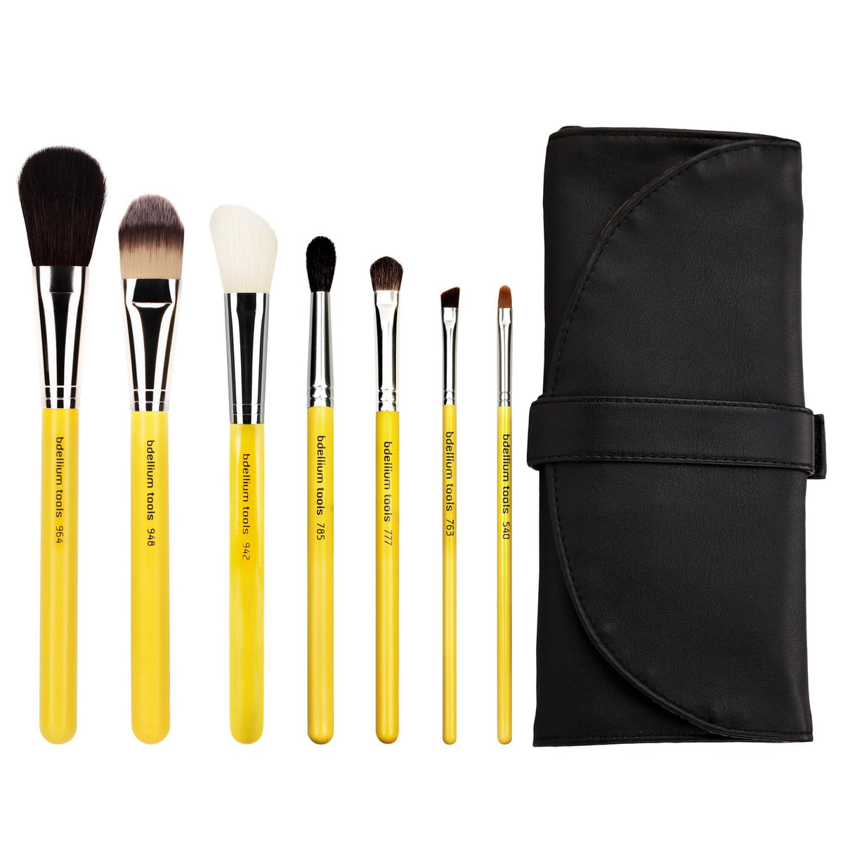 Bdellium Basic 7 Piece Brush Set with Roll-up Pouch
