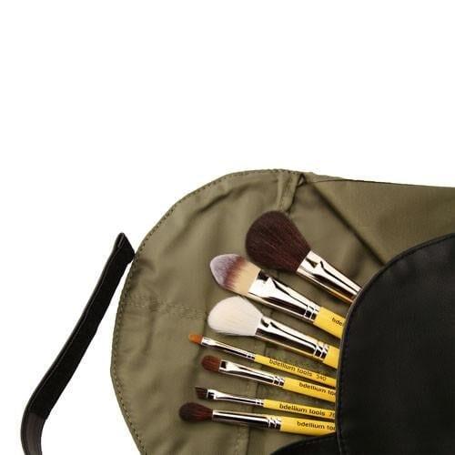 Bdellium Basic 7 Piece Brush Set with Roll-up Pouch